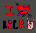 Dibujo I love rock pintado por DANIELLLE