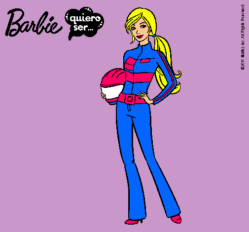 Dibujo Barbie piloto de motos pintado por zaira223