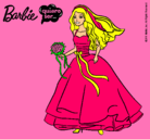 Dibujo Barbie vestida de novia pintado por Lizzi123funny