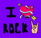 Dibujo I love rock pintado por Cinta101