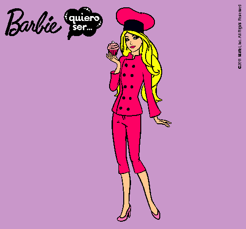 Dibujo Barbie de chef pintado por zaira223