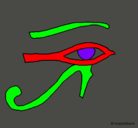 Dibujo Ojo Horus pintado por ojomistico