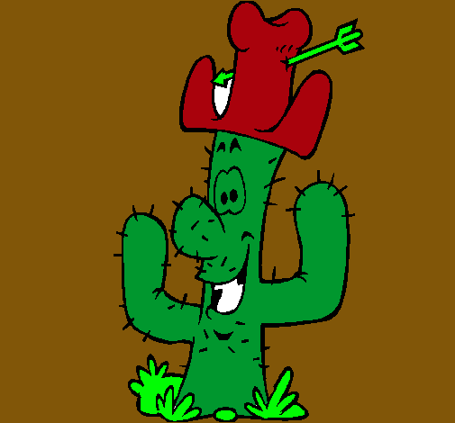 Cactus con sombrero