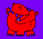 Dibujo Hipopótamo pintado por ghcgcchrrf