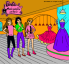 Dibujo Barbie mirando vestidos pintado por Jhenderlis