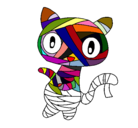 Dibujo Gato garabato momia pintado por mimita