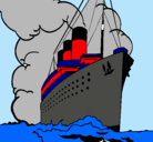 Dibujo Barco de vapor pintado por cisf