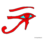 Dibujo Ojo Horus pintado por fero