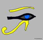 Dibujo Ojo Horus pintado por jemeri