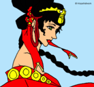 Dibujo Princesa china pintado por Ping