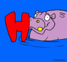 Dibujo Hipopótamo pintado por nathalypilli