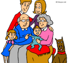 Dibujo Familia pintado por fram