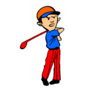 Dibujo Jugador de golf pintado por mariavictori