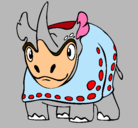 Dibujo Rinoceronte pintado por rinoseronte