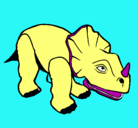 Dibujo Triceratops II pintado por msesm