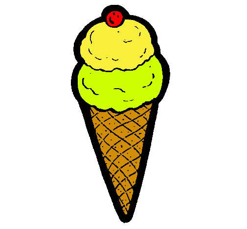 Dibujo Cucurucho de helado pintado por makmi