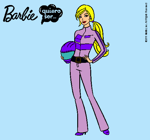 Barbie piloto de motos