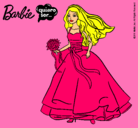 Dibujo Barbie vestida de novia pintado por agus2