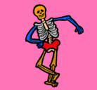 Dibujo Esqueleto contento pintado por lofoperkol
