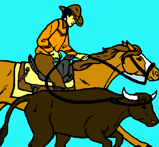 Vaquero y vaca