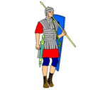 Dibujo Soldado romano pintado por sqscffryhjhg