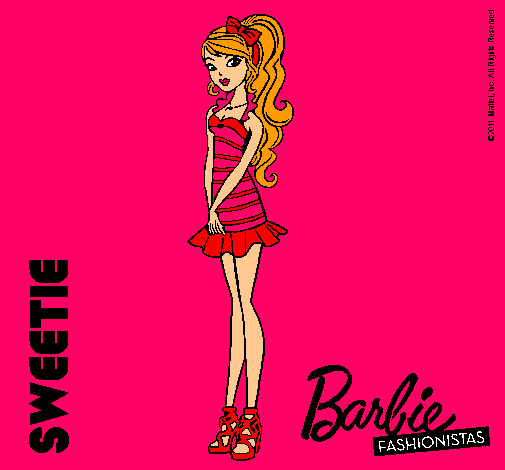 Dibujo Barbie Fashionista 6 pintado por crisguapa