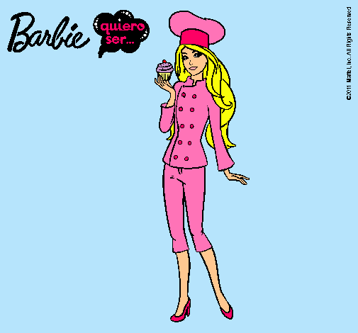 Dibujo Barbie de chef pintado por karen-julieth
