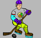 Dibujo Jugador de hockey sobre hielo pintado por mahdi
