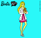 Dibujo Barbie con un gatito pintado por frankie323