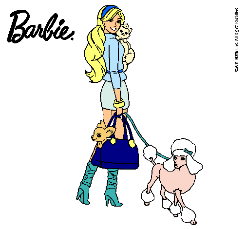 Dibujo Barbie elegante pintado por martareina