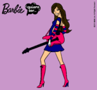 Dibujo Barbie la rockera pintado por crisguapa