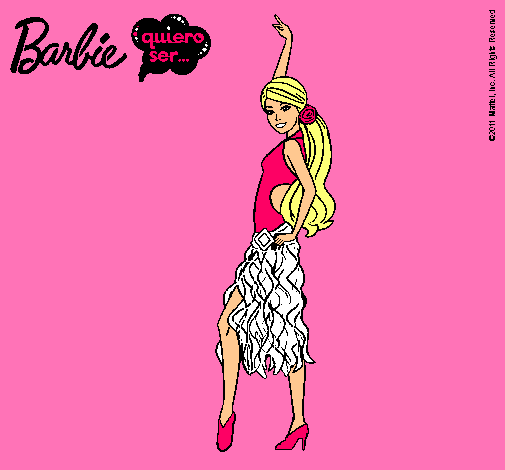 Dibujo Barbie flamenca pintado por ana1