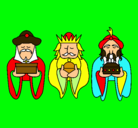 Dibujo Los Reyes Magos 4 pintado por ROJO
