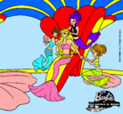 Dibujo Barbie princesa sirena pintado por Neusi