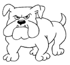 Dibujo Perro Bulldog pintado por karem
