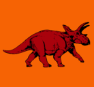 Dibujo Triceratops pintado por chki