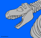 Dibujo Esqueleto tiranosaurio rex pintado por alexroncero