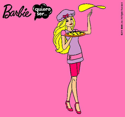 Dibujo Barbie cocinera pintado por zaira223
