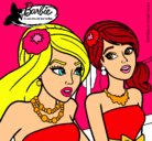 Dibujo Barbie y su amiga pintado por angie5900000