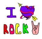 Dibujo I love rock pintado por jhermarys   