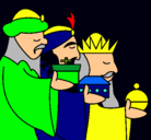 Dibujo Los Reyes Magos 3 pintado por dav13