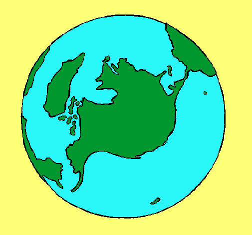 Dibujo Planeta Tierra pintado por danyman7