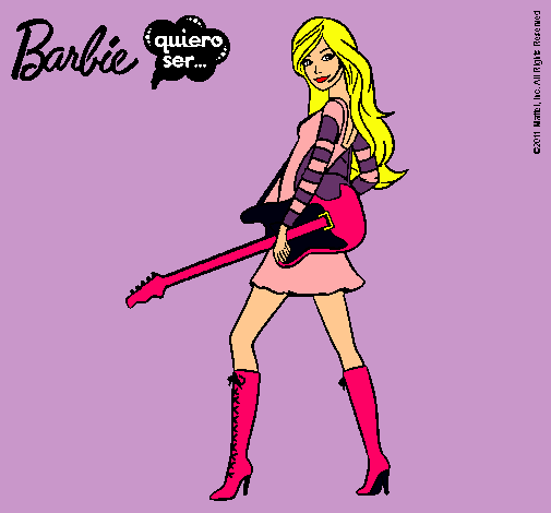 Dibujo Barbie la rockera pintado por zaira223