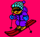 Dibujo Niño esquiando pintado por agatatuchina