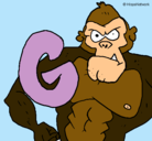 Dibujo Gorila pintado por rakel82