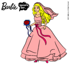 Dibujo Barbie vestida de novia pintado por viktoriya