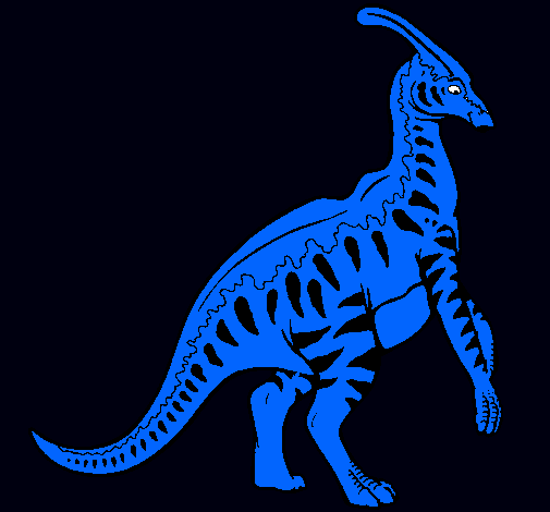 Parasaurolofus con rayas