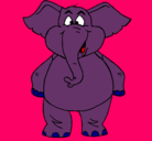 Dibujo Elefante contento pintado por alejitho 