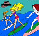 Dibujo Barbie de nuevo con sus amigas pintado por angiexxx