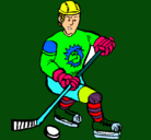 Dibujo Jugador de hockey sobre hielo pintado por derso